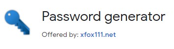 Password generator by xfox111.net
